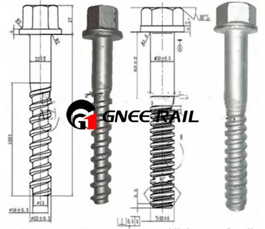 Rail Square Head Screw Spike